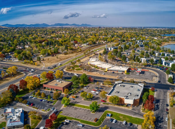 an aerial view of Lakewood