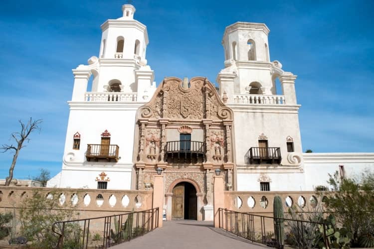 Mission of San Xavier del Bac monument entrance