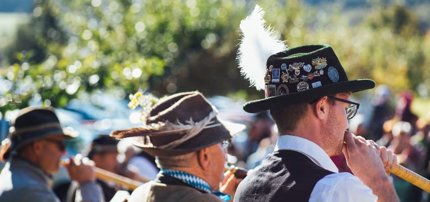 oktiberfest celebration with musicians