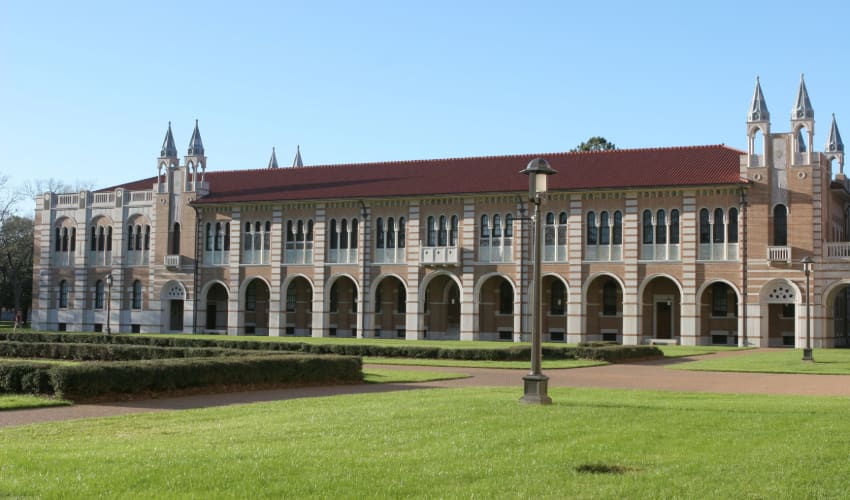 a building on the Rice University campus