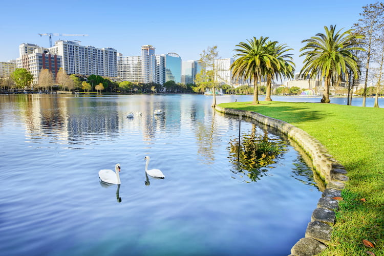 Located in Lake Eola Park, Orlando, Florida, USA.