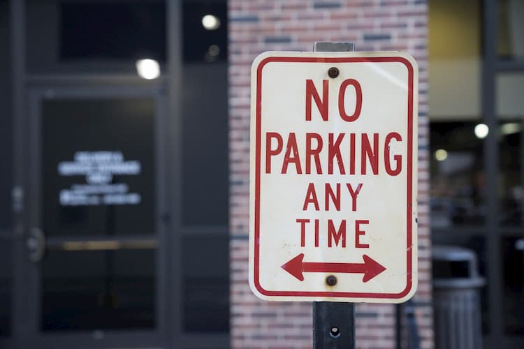 No parking sign