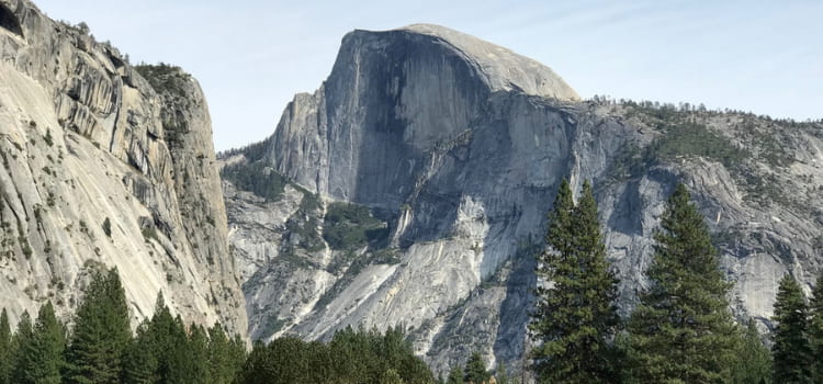 a view of the concave side of half dome