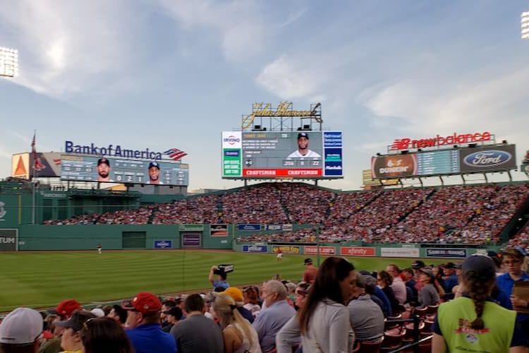 Baseball game at Fenway Park