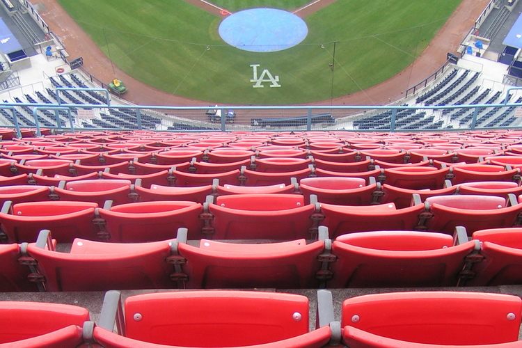 Dodger Stadium seats and field