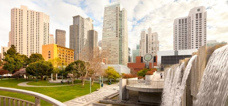 Yerba Buena Gardens and San Francisco Museum of Modern Art