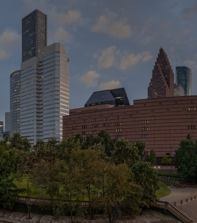 The skyline of Houston, Texas on a clear day
