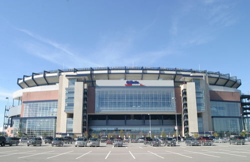 outside view of gillette stadium for the new england patriots 