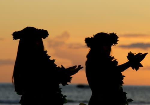 two hawaiian dancers 