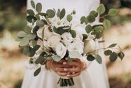 white floral wedding bouquet