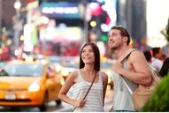 tourist couple in new york city
