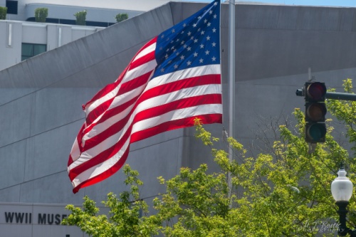 an exterior shot of the national WWII museum