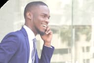 a business person on the phone