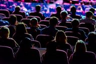 stadium full of business associates at a conference